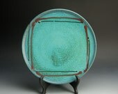 Handcrafted turquoise cake serving, sandwiches, appetizers, side dishes - 1032