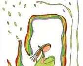 held. colorful print. by rachel awes.