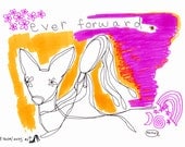 ever forward. colorful print. by rachel awes.