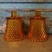 Yellow Light Gold Votive Cups Candle Holders Glass Sconce Vintage