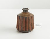 Japanese Small Stoneware Vase Mid Century Style