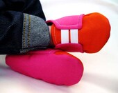 Baby girl sneakers pink orange girls canvas baby shoes- Happy Kicks