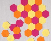 Felt Hexagons, felt-fetti shapes