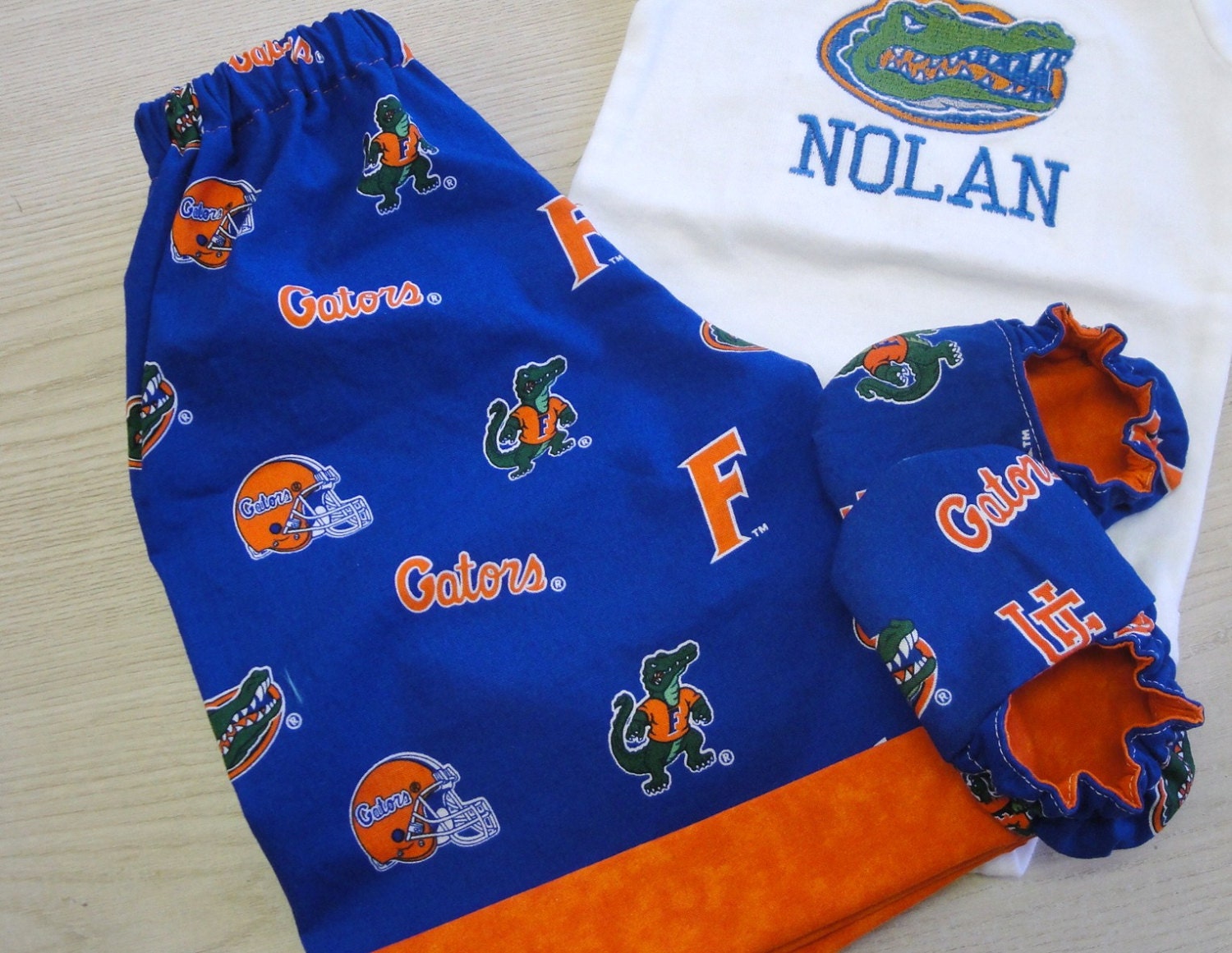 Florida Gators Pants or Shorts with Matching Crib Shoes Set