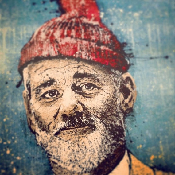 Steve Zissou's "This Is the Life" - 12x18 Officially Signed, Dated and Hand-Stamped Art Print