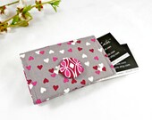 Mini Heart Card Holder in Pewter Gray