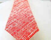 Red And White Textured Necktie