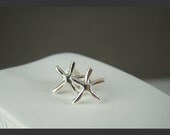 Starfish Earrings, Starfish Earring Studs, Sterling Silver, Ocean, Nautical Jewelry