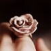 Porcelain Rose Ring with wide adjustable band