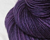 Handspun Yarn Gently Thick and Thin Single Blue Faced Leicester 'Dark Lilacs'