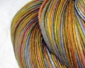 Handspun Yarn Gently Thick and Thin Single Polwarth and Silk 'Lemon Drop'