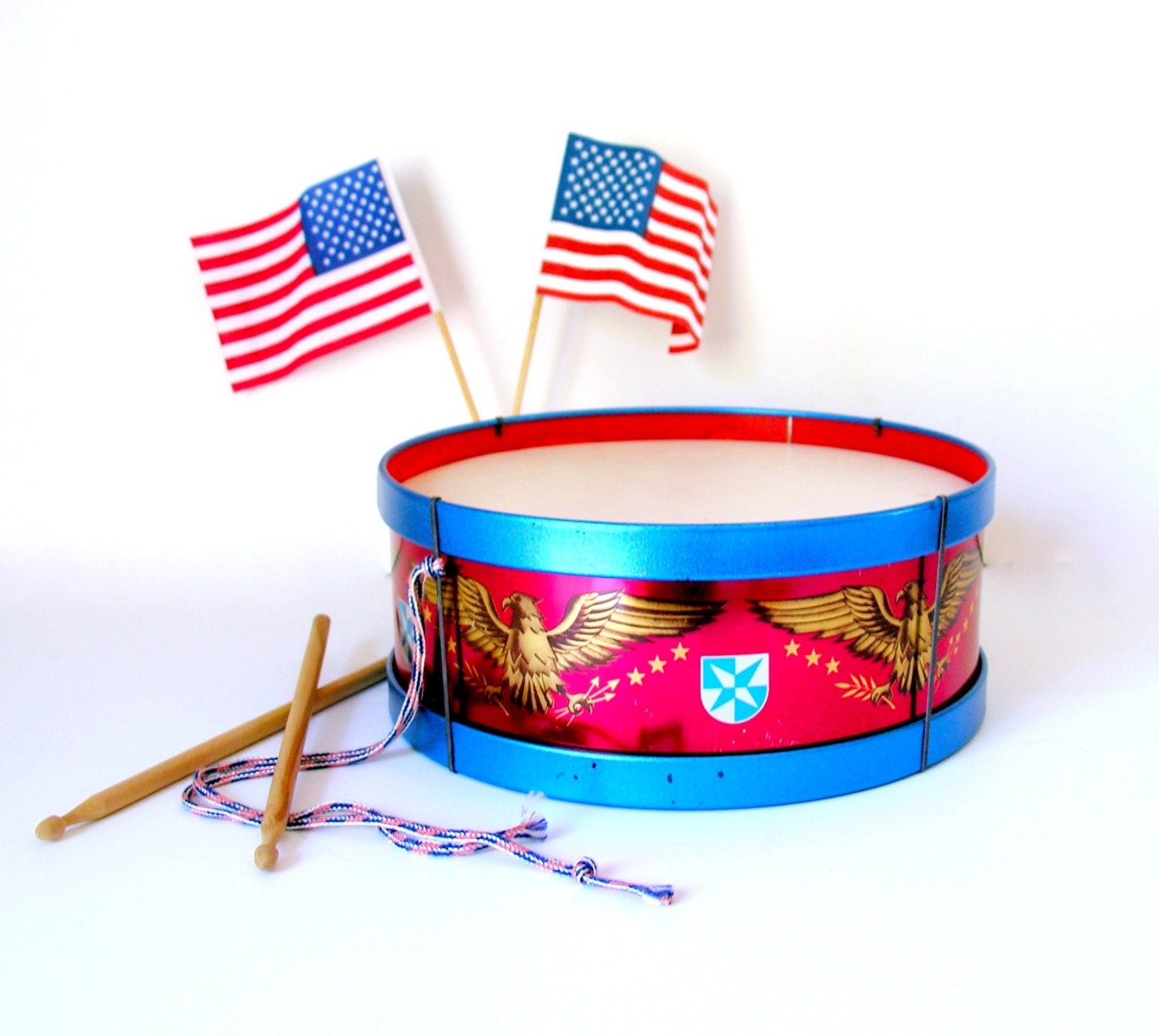 Toy Snare Drum Ohio Art Tin Litho Minute Man No. by veraviola