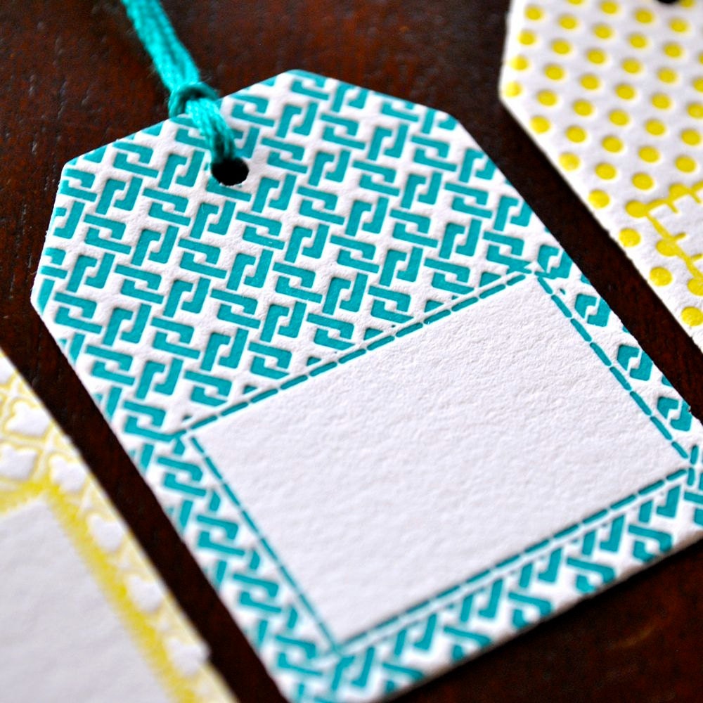 Letterpress Gift Tags - Hamptons set of 6