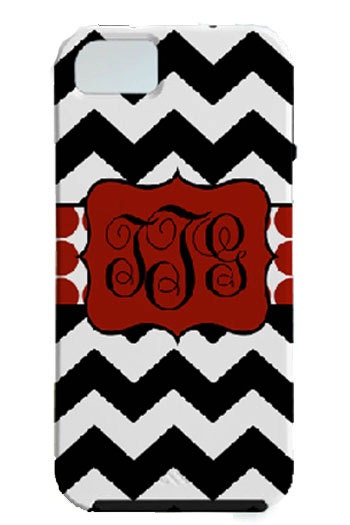 Personalized Chevron and Polka Dot Cell Phone Case- Design Your Own