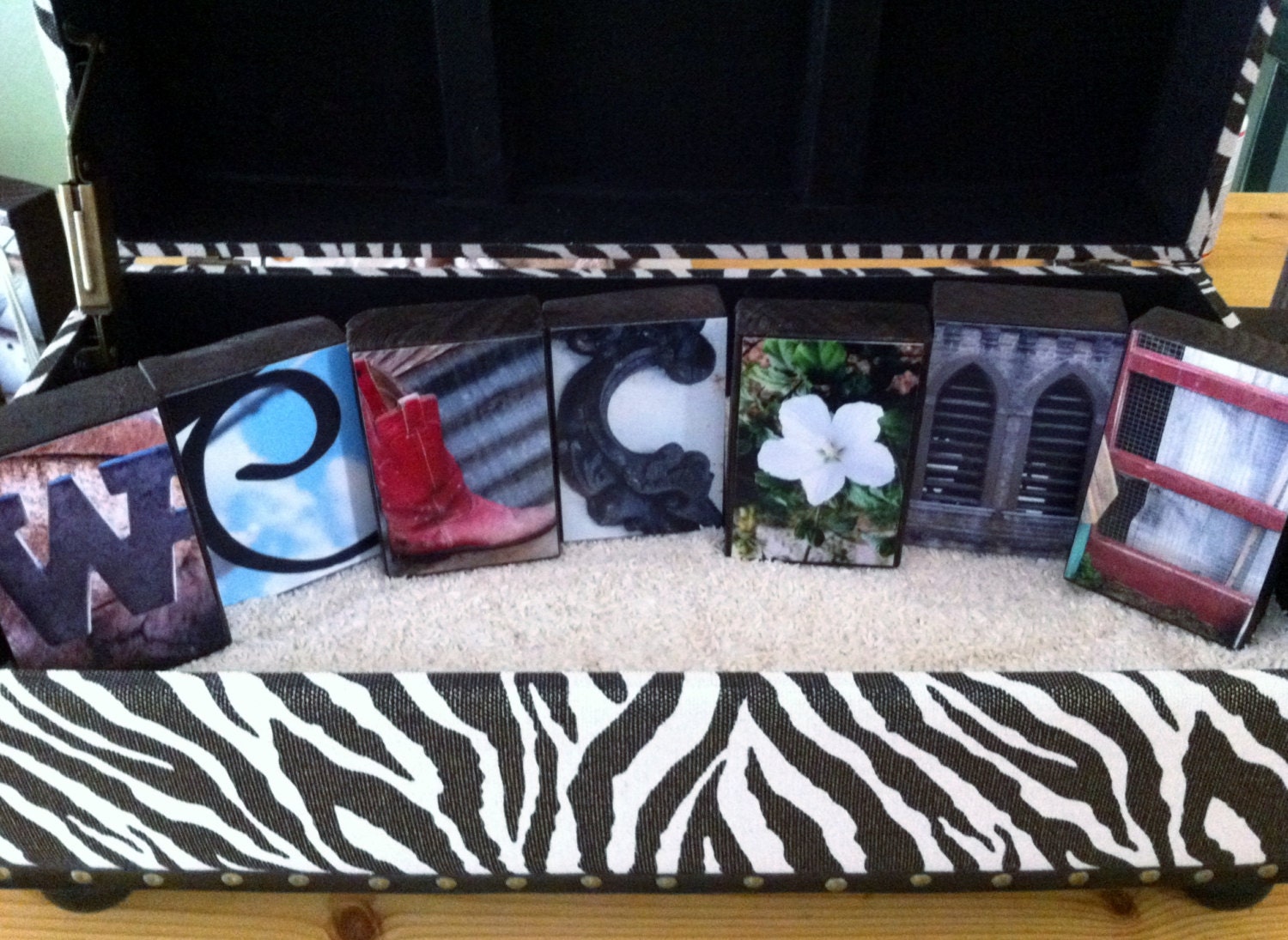 Welcome Word Art Blocks - Photo Letters