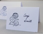 Paris France Postmark French Romantic Wedding Place Name Cards 25 pieces