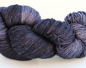 Seda Sock - Silky Merino Fingering - Black over Lilac