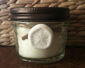 Ocean Soy Candle -  4 oz. Jelly Jar with Sea Biscuit - CharmingInteriors