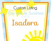 You are my Sunshine, Party Package, Custom Order for Jessica Il_170x135