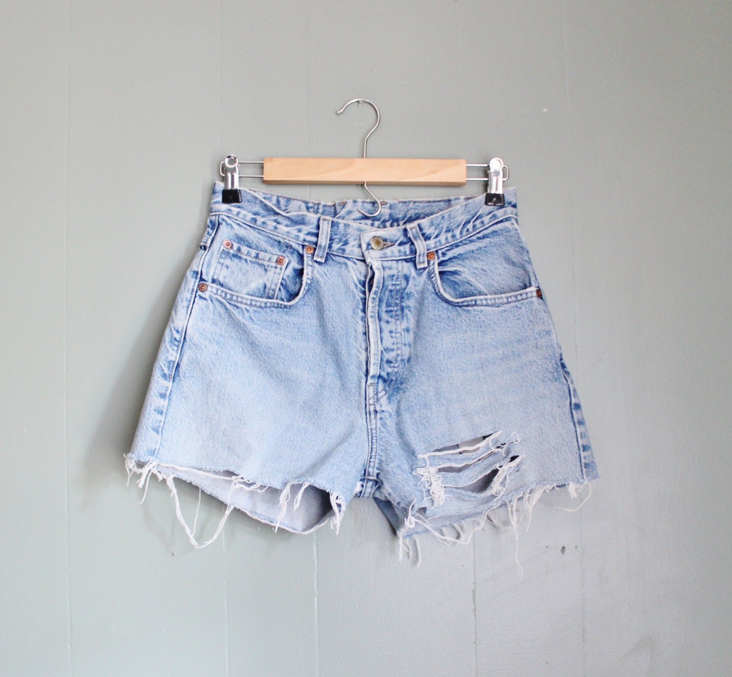 vintage cut off denim shorts
