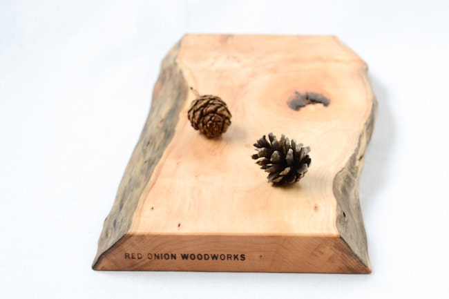 Natural Edge Salvaged Maple Serving Board 826, Ready to Ship