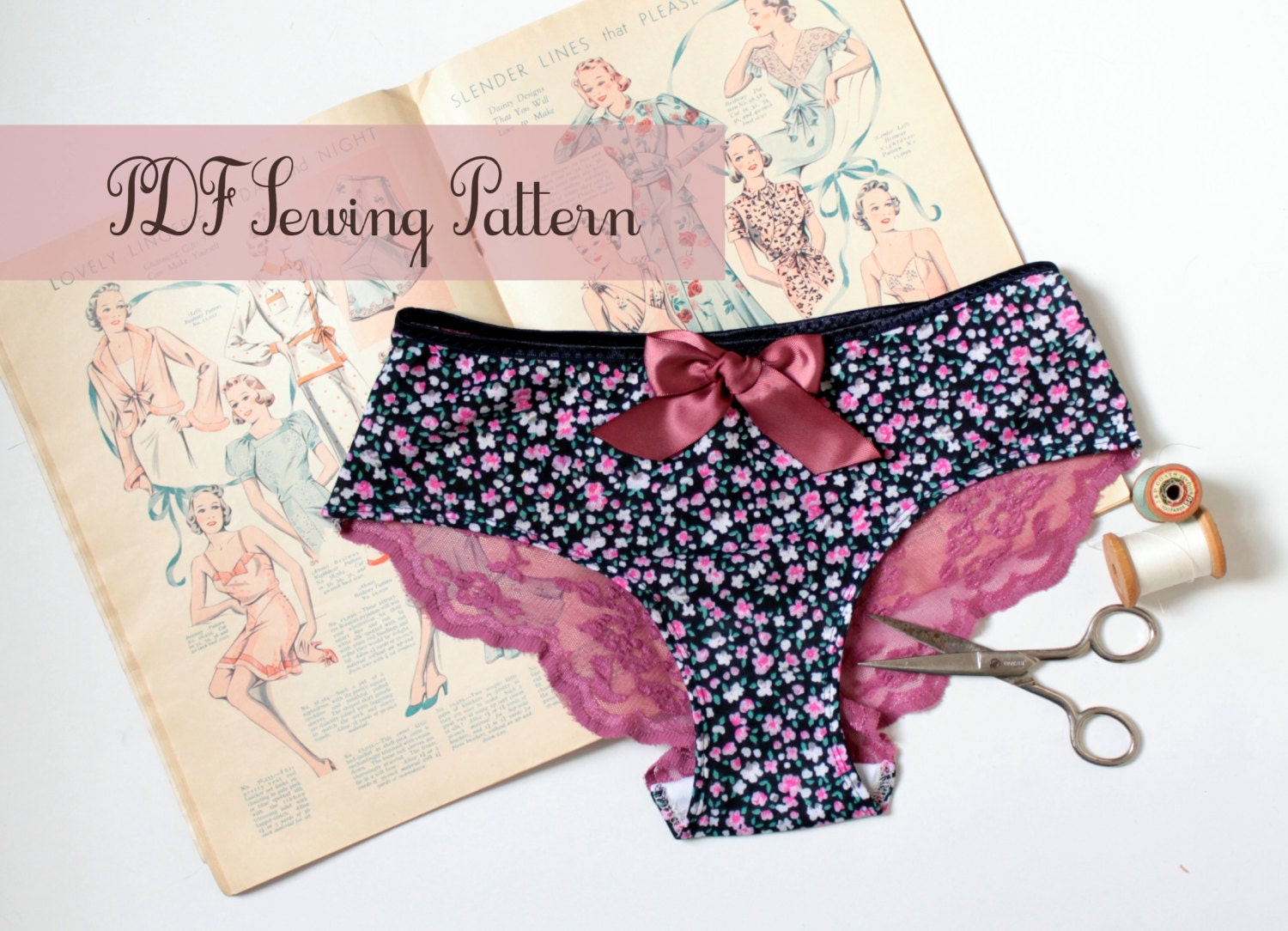 Ohhh Lulu 1303 Lola Brazilian Panties Multi-size Digital PDF Sewing Pattern