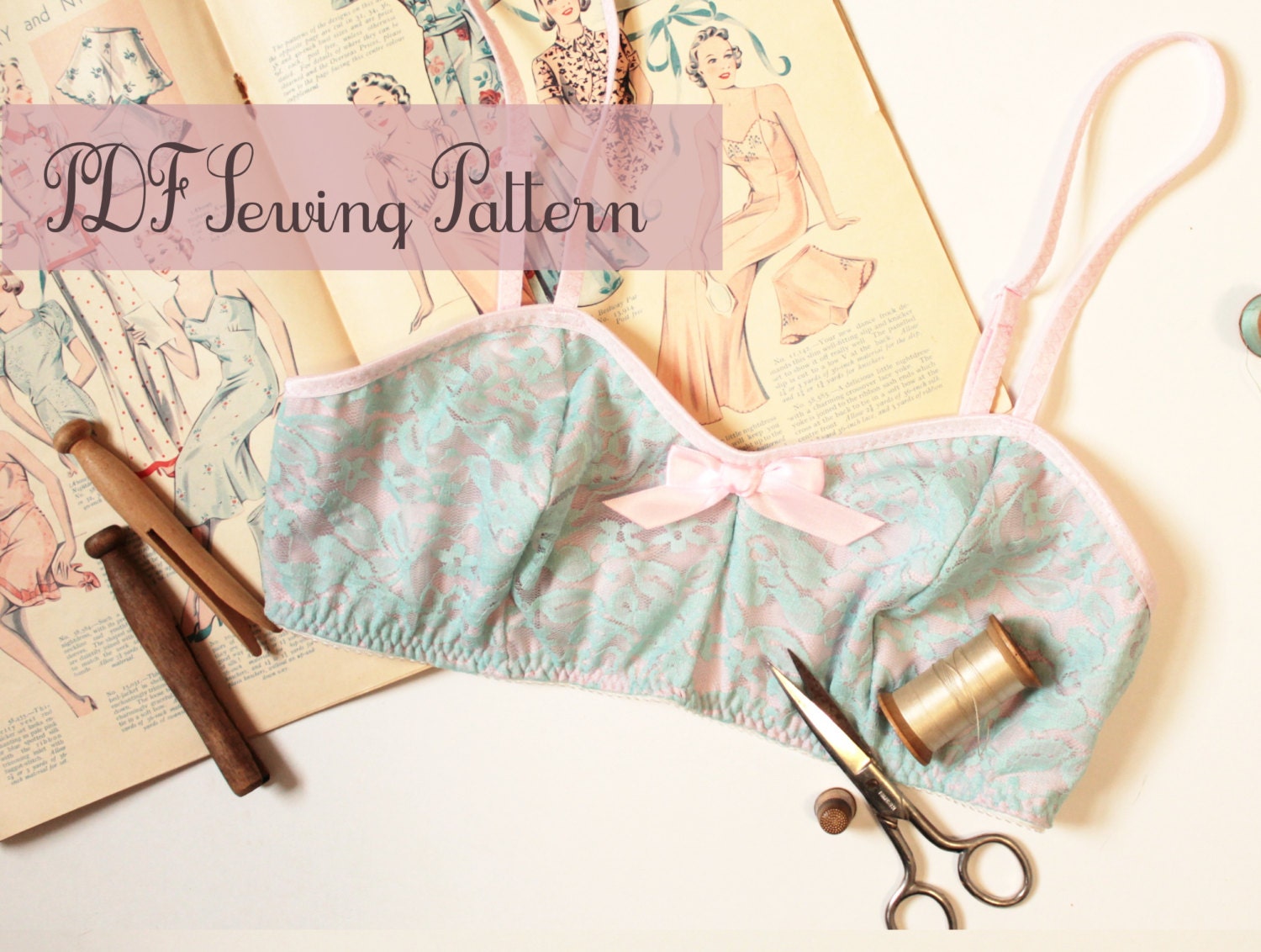 Bra Sewing Pattern Ohhh Lulu 1304 Jasmine Soft Bra Multi-size Digital PDF