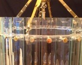 Vintage Mid Century Modern Glass and Lucite  Chandelier Frederick Cooper Style by Modern Logic