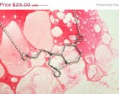 Memorial Day Weekend Sale Serotonin Necklace Calming Molecule Jewelry - Fun Unique Gift for women, friend, mom, co-worker, the person who h