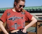 Vintage aztec crop top
