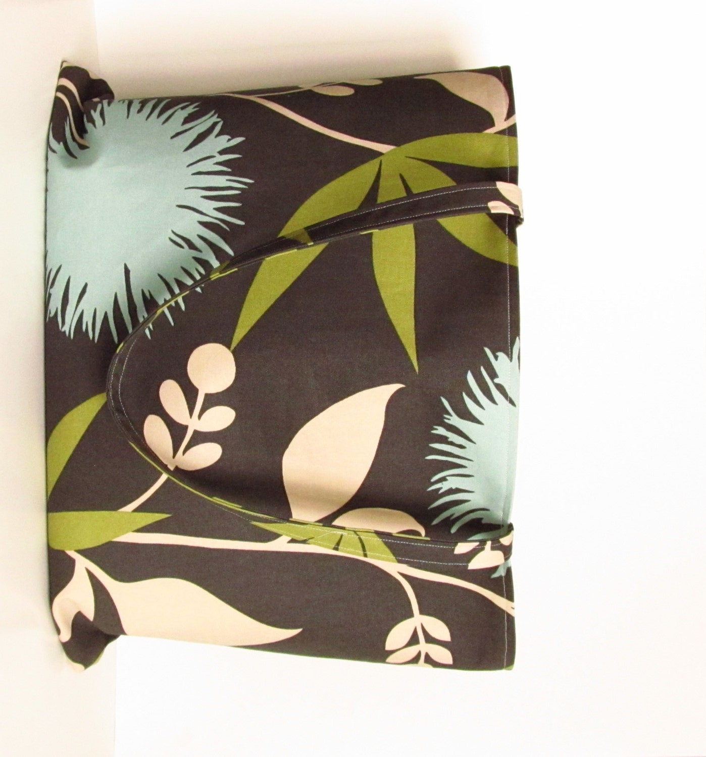 XL Gray Floral Tote Bag - Beach Bag - XL Tote - Travel - Diaper Bag