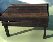 small table made entirely from one shipping pallet.