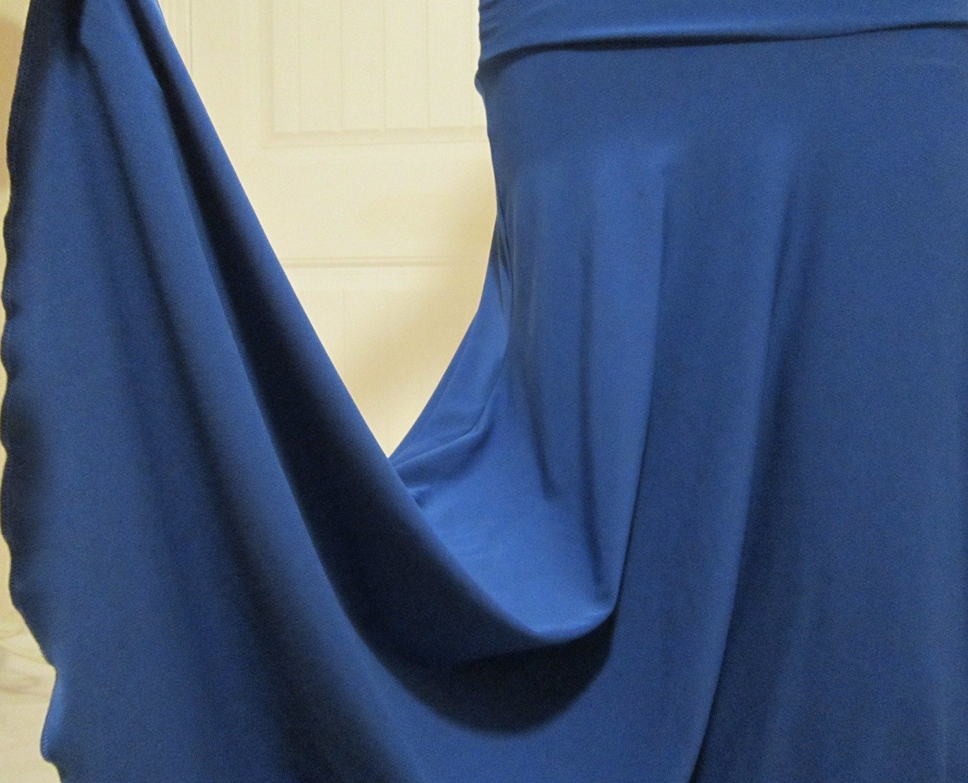 Ladies Long Modest ROYAL BLUE  Maxi Knit  Missionary, Travel or Leisure  Skirt, size medium-large.