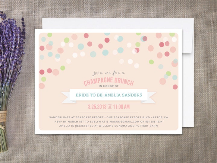 Confetti Bridal Shower Invitations