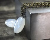Drop Gemstone Earrings, Chalcedony, Gift for Her, Accessories