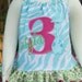 CUSTOM BABY Ruffled Ribbon Halter Top w/Embroidery (You Choose Fabrics) - 0-3mths, 3-6mths, 6-12mths, 12-18mths, 18-24mths