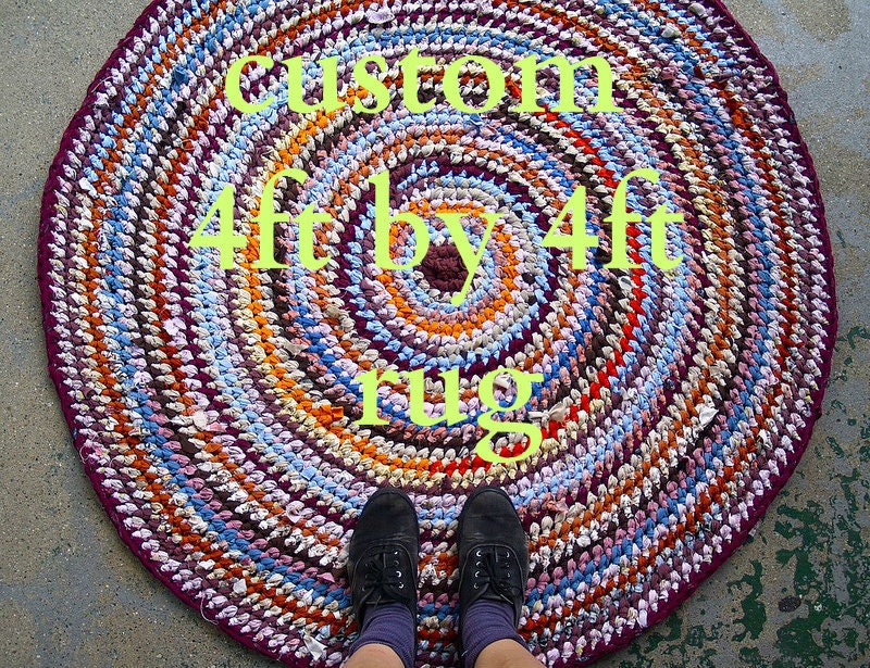 Custom Round 4 Foot Rag Rug