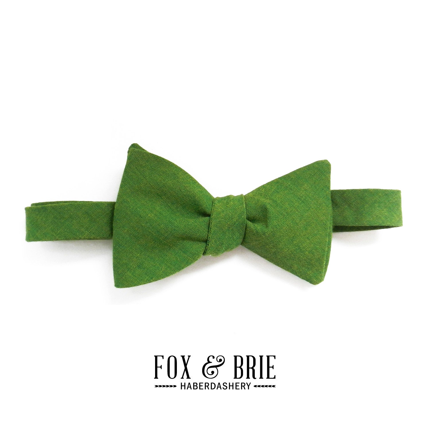 Fern Chambray Bow Tie