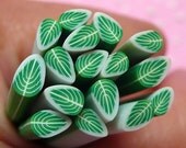 Polymer Clay Cane - Leaf - for Miniature Food / Dessert / Cake / Ice Cream Sundae Decoration and Nail Art  CL16