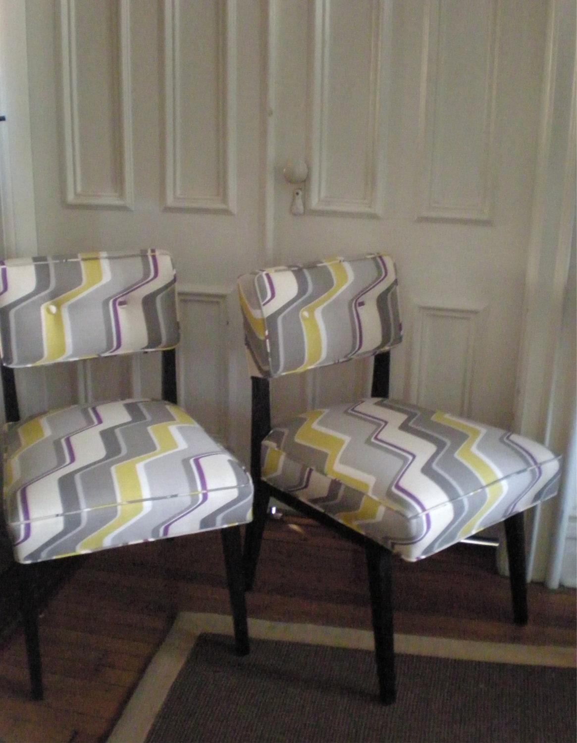 Mid Century Modern Painted Side Chair / Pair