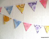Bunting - Banner - Garland in Vintage Sheet Florals - Party - Wedding - Tea Party