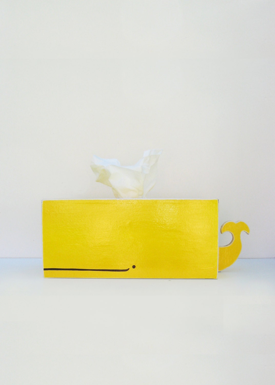Whale Tissue Holder - Yellow - Ships May 24th