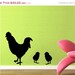 SALE 10% OFF Wall Decal Hen and her Chicks SALE 25 Buckaroos