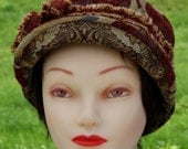 Handmade Ladies Brocade Newsboy Style Fashion Hat