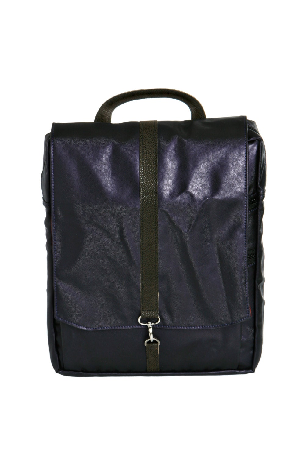 Eggplant Purple  Faux Leather 15" Laptop Backpack - Vegan Laptop Backpack - Roxanna Laptop Bag