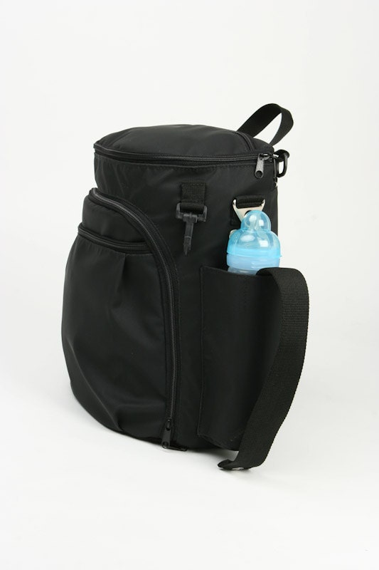 Black Cordura Diaper Bag for Dads and Moms - Backpack Diaper Bag -  Stroller Bag and Laptop Bag - Tinky the Manly Diaper Bag