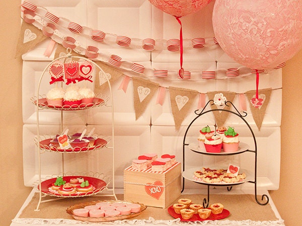 VINTAGE VALENTINES Collection - Printable Valentine's Day Decor Il_570xn
