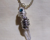 Quartz Crystal Snake Pendant