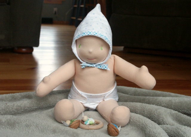 Waldorf doll tutorial Easy Waldorf Doll diaper and bonnet layette sewing pattern and tutorial