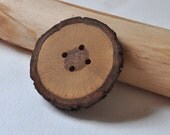 large wood buttons . . .  OAK wooden buttons . . .  set of 2